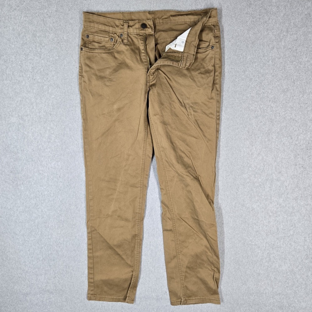 Levi's 541 Men Jeans 31X32 Brown Khakis Athletic Taper Twill 30" Inseam